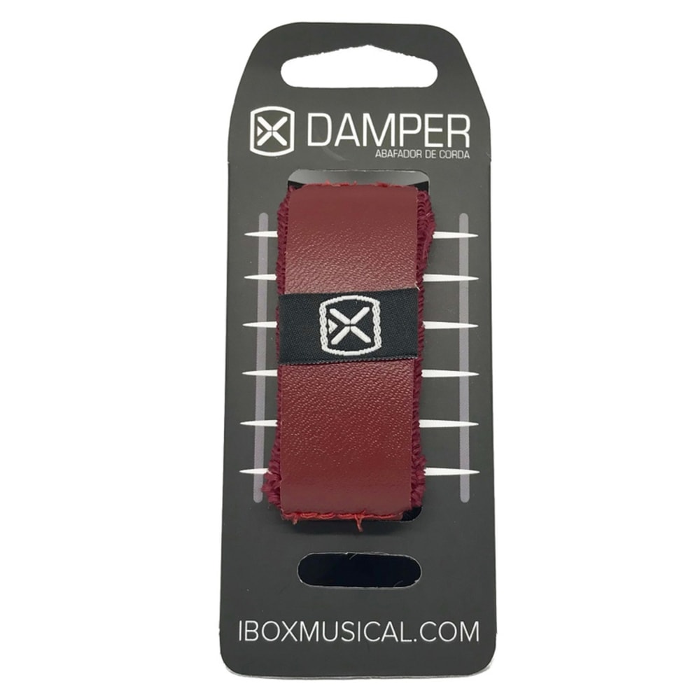 Abafador de cordas Fretwrap Damper Ibox em couro Vermelho