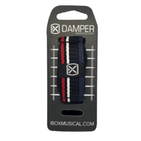 Abafador de cordas Fretwrap Damper Ibox em tecido preto listrado
