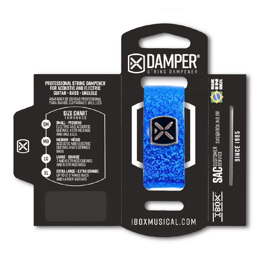 Abafador de Cordas Ibox Damper Azul DHMD03 Abafador de Cordas Ibox Damper Azul DHMD03