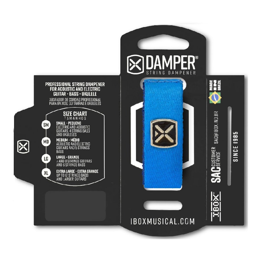 Abafador de Cordas Ibox Damper Azul DTMD26