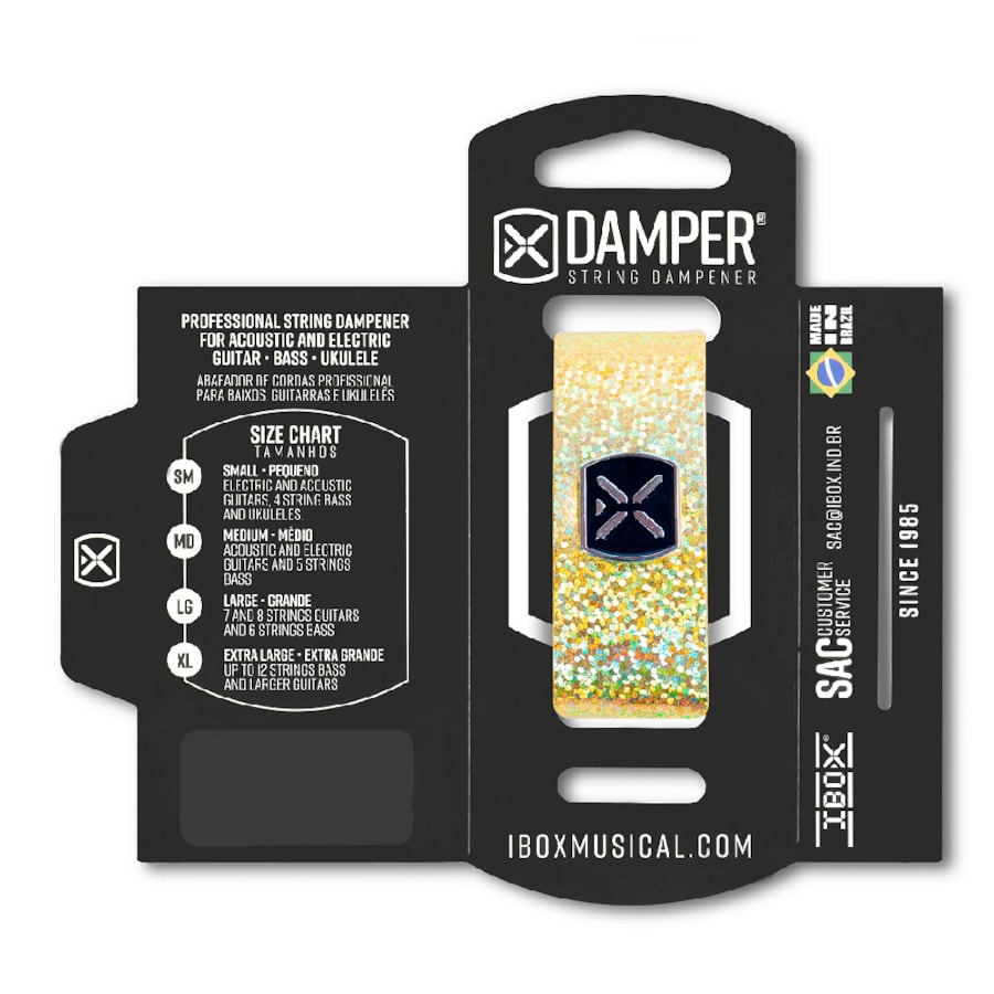 Abafador de Cordas Ibox Damper Dourado DHMD02 Abafador de Cordas Ibox Damper Dourado DHMD02