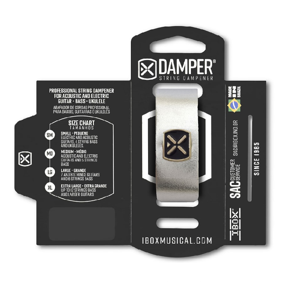 Abafador de Cordas Ibox Damper Prata DMMD01 Abafador de Cordas Ibox Damper Prata DMMD01