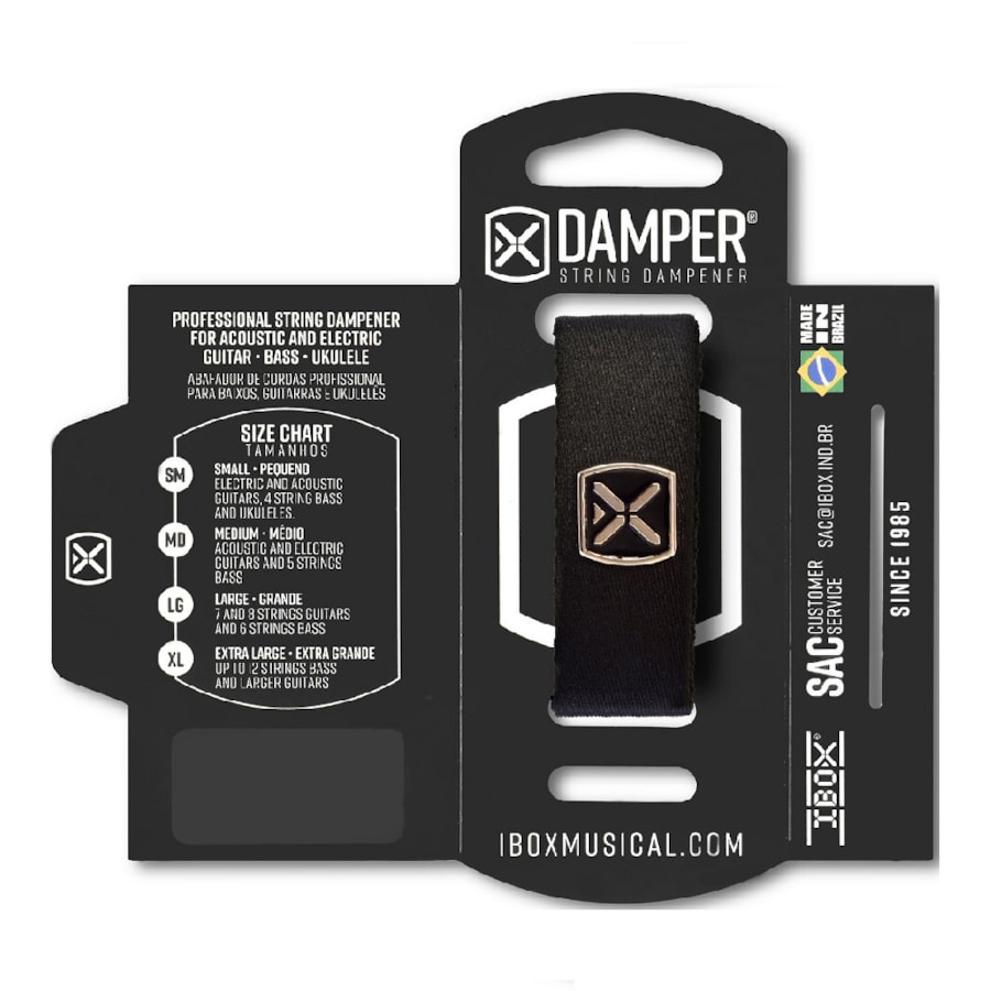 Abafador de Cordas Ibox Damper Preto DTMD20 Abafador de Cordas Ibox Damper Preto DTMD20