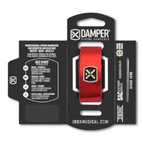 Abafador de Cordas Ibox Damper Vermelho DMMD04