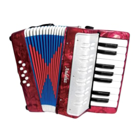 Acordeon Andaluz Infantil 8 Baixos Vermelho