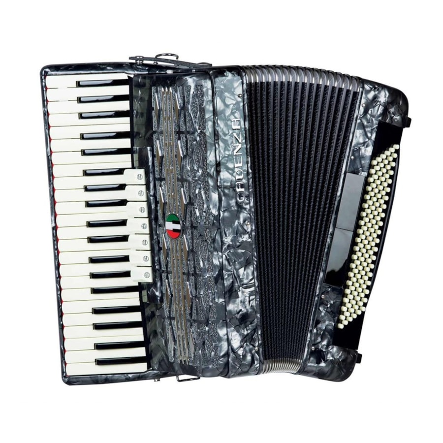 Acordeon Cadenza 120 Baixos CD120/41 C/Bag GR Cinza Perola Acordeon Cadenza 120 Baixos CD120/41 C/Bag GR Cinza Perola