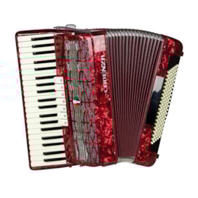 Acordeon Cadenza 120 Baixos CD120/41 C/Bag Vermelho Perola Acordeon Cadenza 120 Baixos CD120/41 C/Bag Vermelho Perola
