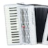 Acordeon Cadenza 48 Baixos CD48/34 WH Branco Com Bag e Correia