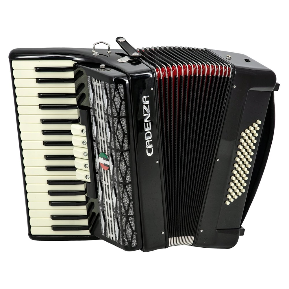Acordeon Cadenza 60 Baixos CD60/34 BK Black C/ Bag e Correia