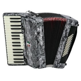 Acordeon Cadenza 60 Baixos CD60/34 GR Grey C/ Bag e Correia