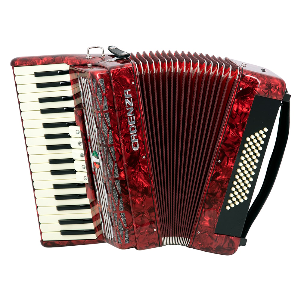 Acordeon Cadenza 60 Baixos CD60/34 RED Vermelho C/ Bag e Correia