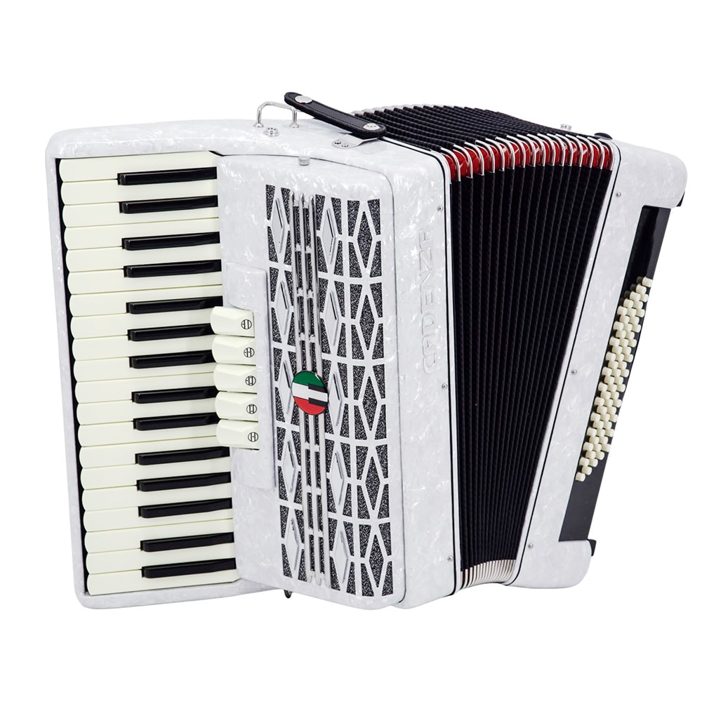 Acordeon Cadenza 60 Baixos CD60/34 WH White C/ Bag e Correia