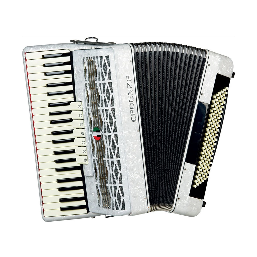 Acordeon Cadenza 80 Baixos CD80/37 Branco Perola C/Bag