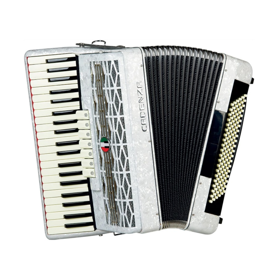 Acordeon Cadenza 80 Baixos CD80/37 Branco Perola C/Bag Acordeon Cadenza 80 Baixos CD80/37 Branco Perola C/Bag
