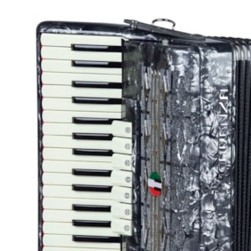 Acordeon Cadenza 80 Baixos CD80/37 Cinza Perola C/Bag Acordeon Cadenza 80 Baixos CD80/37 Cinza Perola C/Bag
