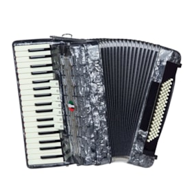 Acordeon Cadenza 80 Baixos CD80/37 Cinza Perola C/Bag Acordeon Cadenza 80 Baixos CD80/37 Cinza Perola C/Bag