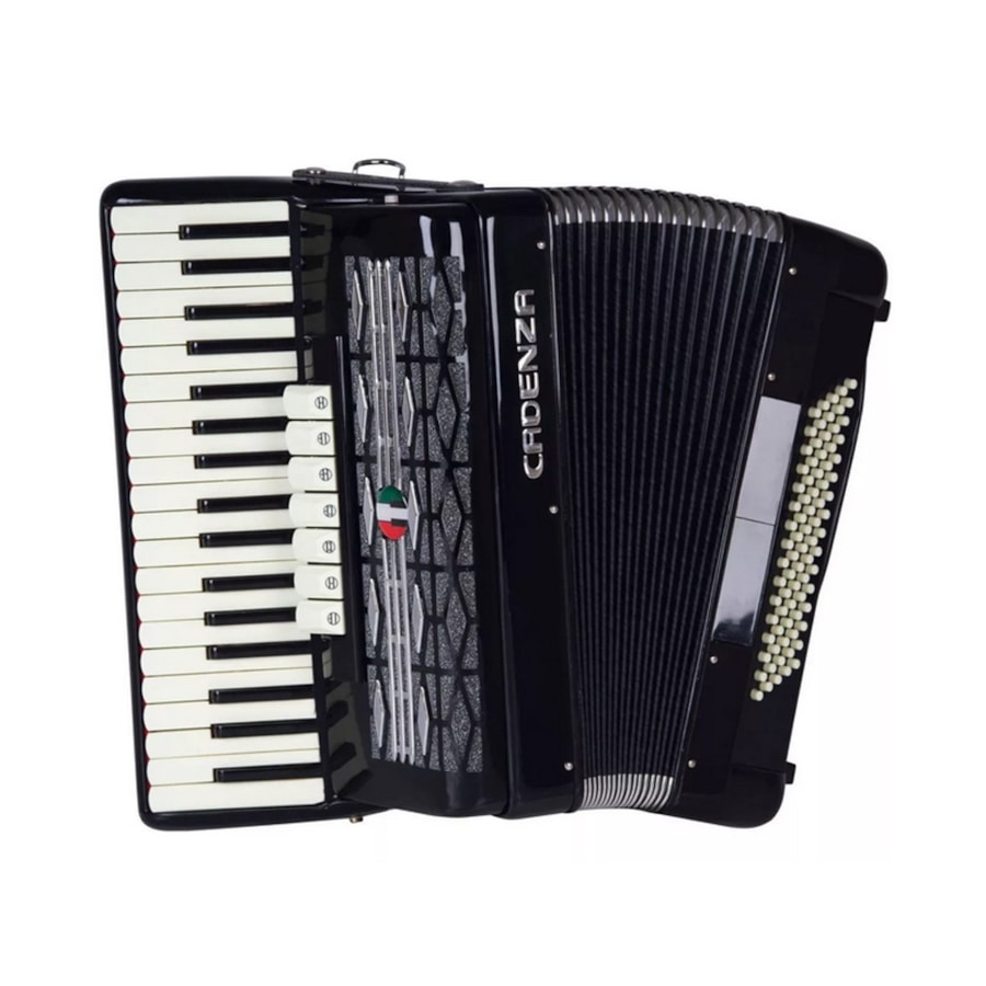 Acordeon Cadenza 80 Baixos CD80/37 Preto C/Bag Acordeon Cadenza 80 Baixos CD80/37 Preto C/Bag