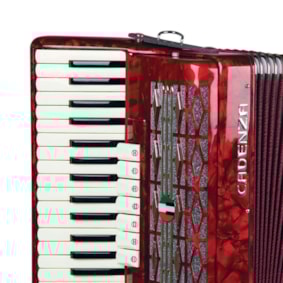Acordeon Cadenza 80 Baixos CD80/37 Vermelha C/Bag Acordeon Cadenza 80 Baixos CD80/37 Vermelha C/Bag