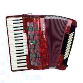 Acordeon Cadenza 80 Baixos CD80/37 Vermelha C/Bag Acordeon Cadenza 80 Baixos CD80/37 Vermelha C/Bag