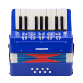Acordeon Infantil Concert CA8 BL Azul 8 Baixos