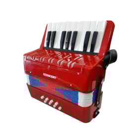 Acordeon Infantil Concert CA8 Vermelho 8 Baixos 17 Teclas Acordeon Infantil Concert CA8 Vermelho 8 Baixos 17 Teclas