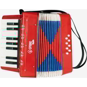 Acordeon Infantil de Botão Spring Kids SPK17 Vermelho Acordeon Infantil de Botão Spring Kids SPK17 Vermelho