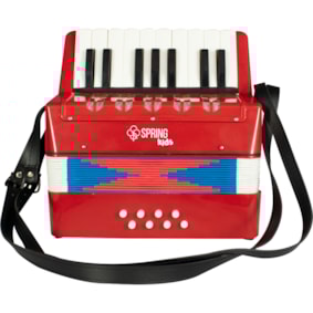 Acordeon Infantil de Botão Spring Kids SPK17 Vermelho Acordeon Infantil de Botão Spring Kids SPK17 Vermelho