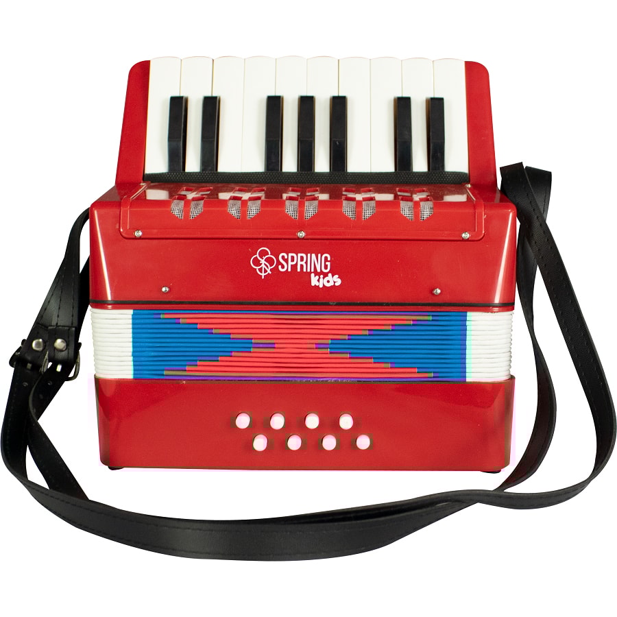 Acordeon Infantil de Botão Spring Kids SPK17 Vermelho Acordeon Infantil de Botão Spring Kids SPK17 Vermelho