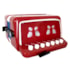 Acordeon Infantil de Botão Spring Kids SPK73 Vermelho