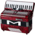 Acordeon Michael ACM6005N PRD de 60 Baixos Vermelho Perolado