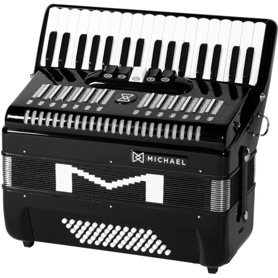 Acordeon Michael ACM6005N SPB de 60 Baixos Preto Sólido