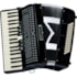 Acordeon Michael ACM8007 SPB de 80 Baixos Preto Sólido Acordeon Michael ACM8007 SPB de 80 Baixos Preto Sólido