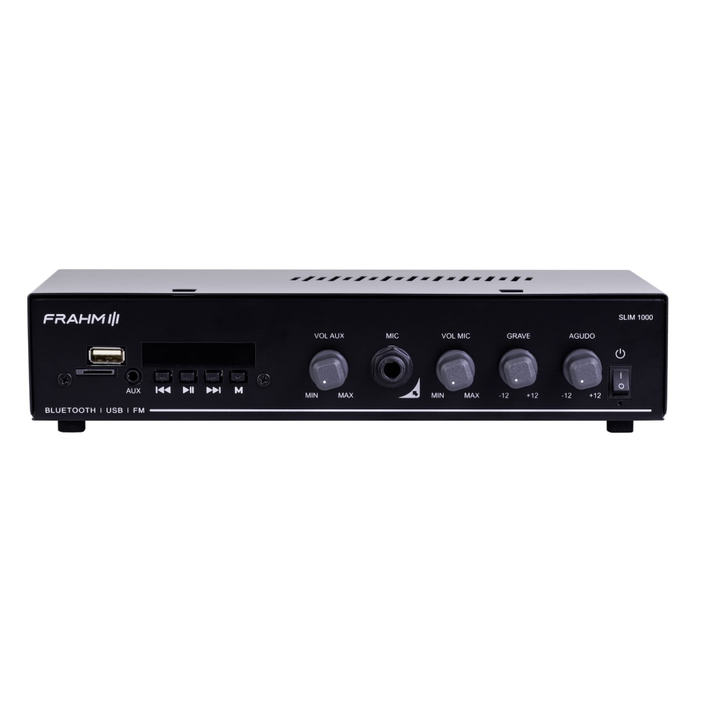 Amplificador de Potência Frahm Slim 1000G5 Para Som Ambiente C/ 40 Watts