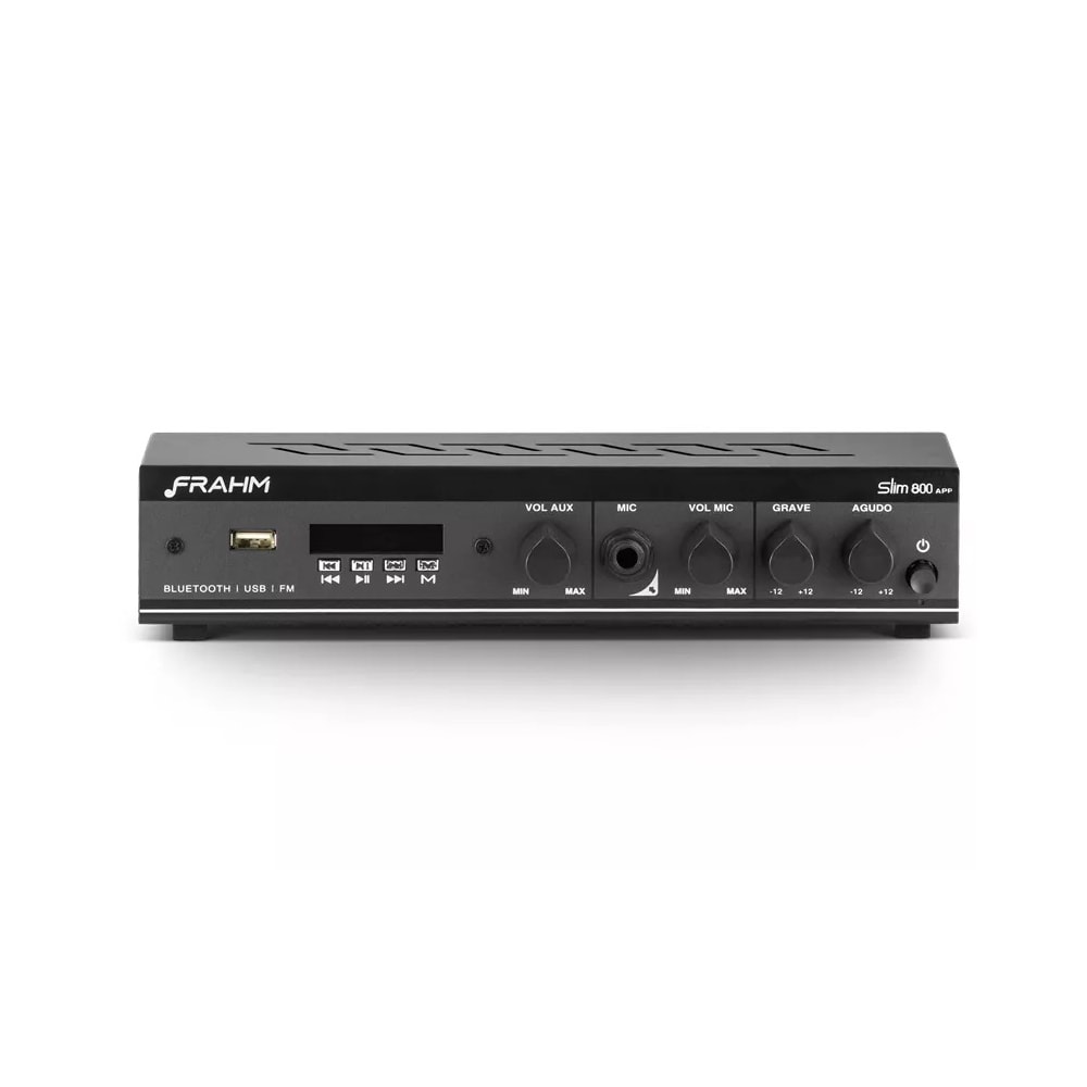 Amplificador de Potência Frahm Slim 800APP 30WRMS para até 4 caixas