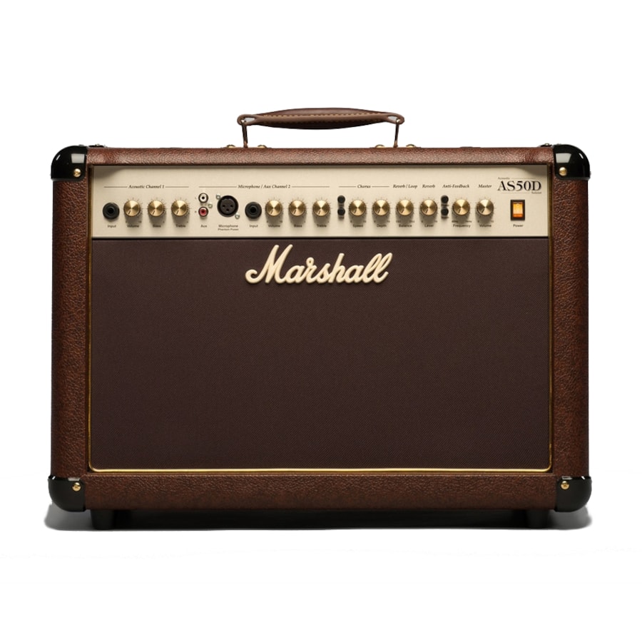 Amplificador de Violão Marshall AS-50D Marrom de 50 Watts RMS