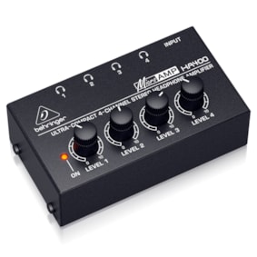 Amplificador Para Fones De Ouvidos Behringer HA400 Com 4 Canais Amplificador Para Fones De Ouvidos Behringer HA400 Com 4 Canais