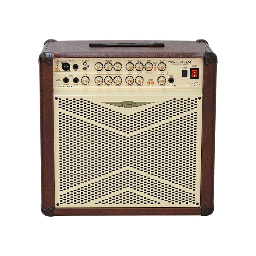 Amplificador Para Violão Oneal OCV312 MR Marrom De 80 Watts