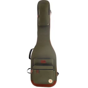 Bag Tagima Para Contrabaixo 20mm Solid Trip Color GRBR Verde e Marrom