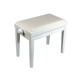 Banco P/ Piano Saty PB80 Luxo Ajustável Branco
