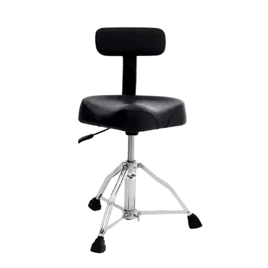 Banco para Bateria Spanking 23.4 Selim Preto com Encosto Banco para Bateria Spanking 23.4 Selim Preto com Encosto