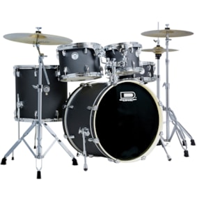 Bateria Acústica D-One Rocket DR22 BKS Preto Satin Bumbo 22 Polegadas