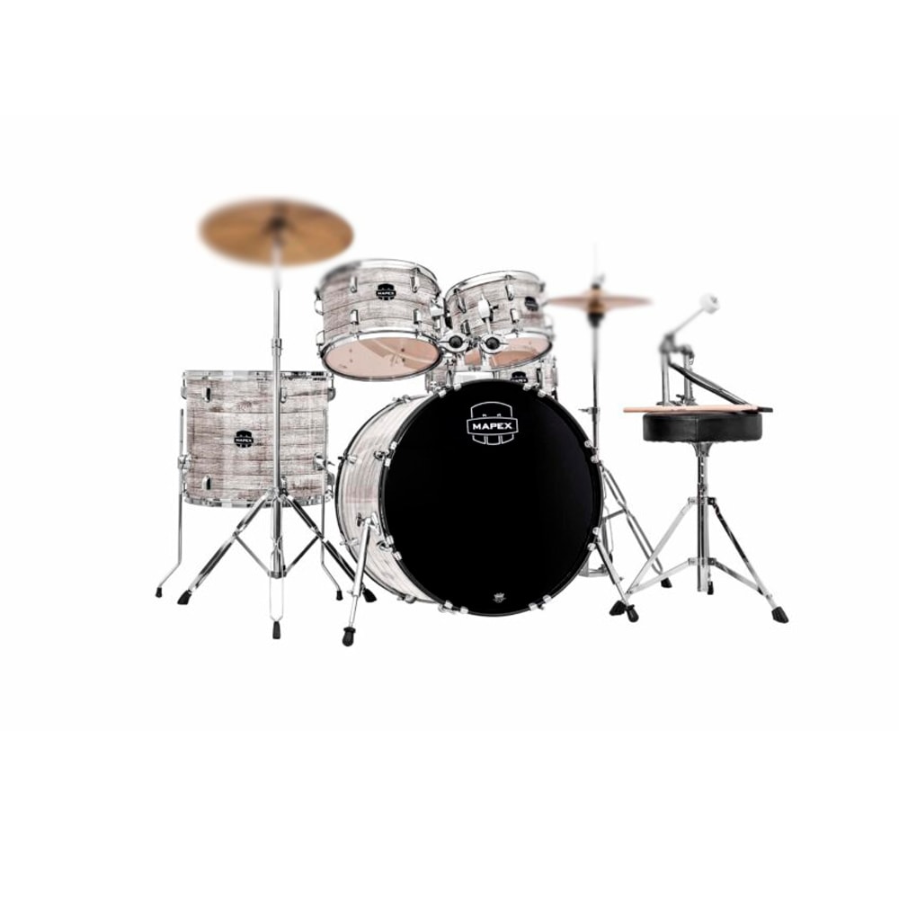 Bateria Acústica Mapex Comet CM5294FT FI Branca C/ Banco e Ferragens