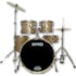 Bateria Acústica X Pro BAT622 Rock Stage Areia Sparkle Gold Bumbo de 22 C/ Banco e Pratos