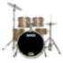 Bateria Acústica X Pro BAT622 Rock Stage Areia Sparkle Gold Bumbo de 22 C/ Banco e Pratos