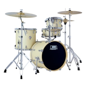 Bateria D-One Rocket  DR18 WSS Wite Satin Sparkle 18, 12, 14, 10 C/ Banco e Ferragens