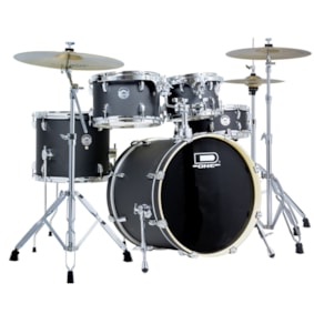 Bateria D-One Rocket  DR20 BKS Black Satin 20, 14, 12, 10 C/ Banco e Ferragens