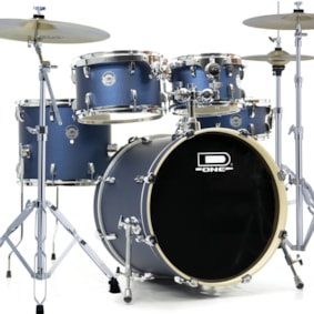 Bateria D One Rocket DR20 BSS Blue Satin Sparkle 10/12/14/20 C/ Ferragens Acústica 