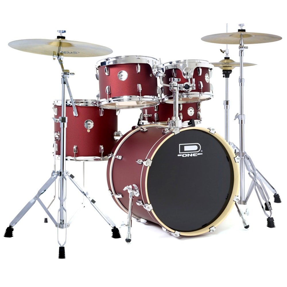 Bateria D-One Rocket DR20 Red Satin Sparkle Bumbo 20 Polegadas Acústica 