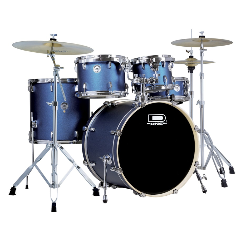 Bateria D One Rocket DR22 BSS Blue Satin Sparkle C/ Ferragens Acústica 
