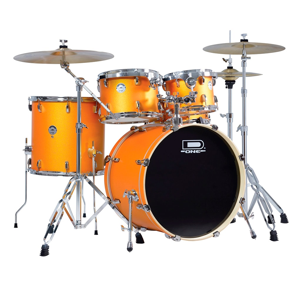 Bateria D-One Rocket  DR22 OSS Orange Satin Sparkle  22, 16, 14, 12, 10 C/ Banco e Ferragens